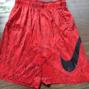 Nike youth red and black shorts size Large